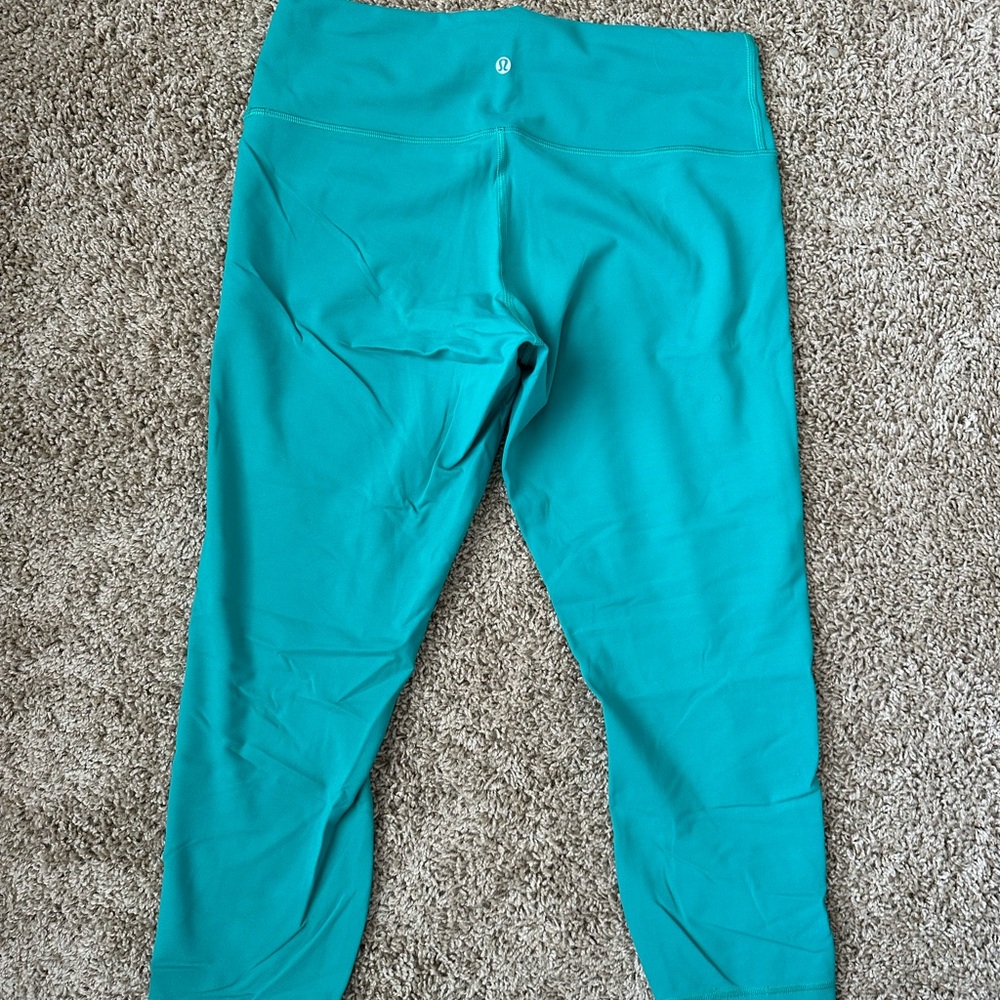 Lululemon Wunder Train 23 inch Teal High-Waisted Leggings